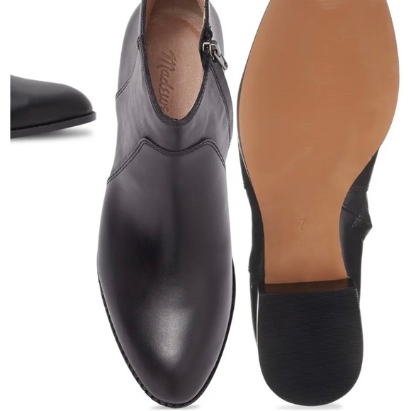 Madewell Camden Black Leather Ankle Boot 8M - Picture 8 of 10